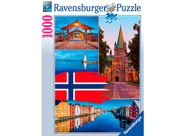 Trondheim Collage 1000 biter Puslespill Ravensburger Puzzle