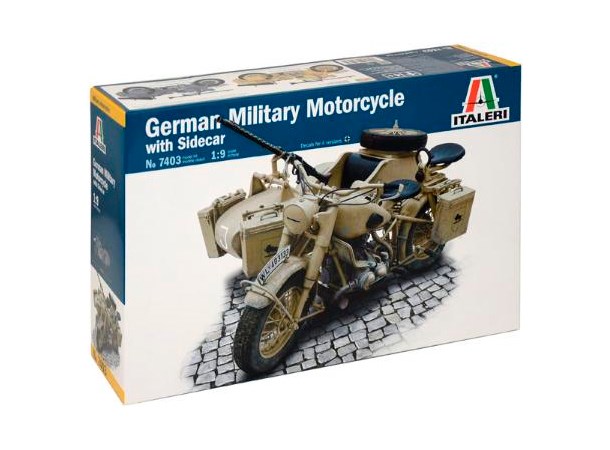 BMW R75 German Military Motorcycle Italeri 1:9 Byggesett