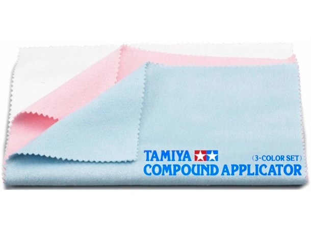 Tamiya Compound Applicator - 3 Color Set Spesial Poleringskluter - uten sømmer