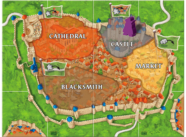 Carcassonne 6 Count King & Robber Exp Utvidelse til Carcassonne
