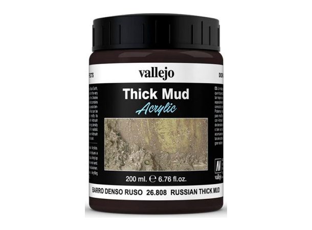 Vallejo Texture Russian Mud 200ml Thick Mud Texture Acrylic