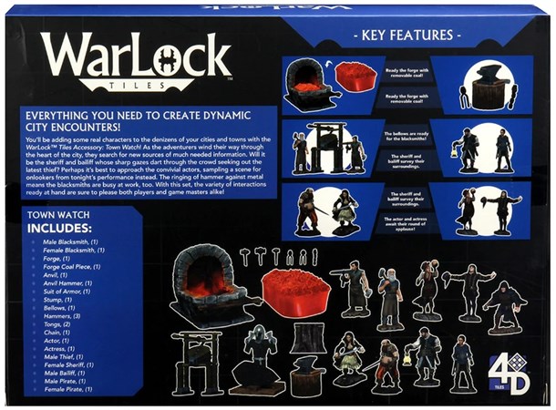 Warlock Tiles Accessory Town Watch Bygg din egen Dungeon i 3D!