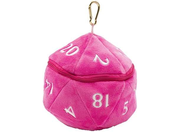 Dice Bag Terningpose D20 - Hot Pink Plass til 50 RPG terninger