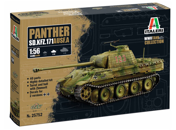 Panther Sd Kfz 171 Ausf A Italeri 1:56 Byggesett