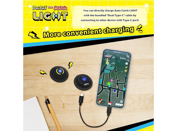 Brook Pocket Auto Catch Light White For Pokemon GO 