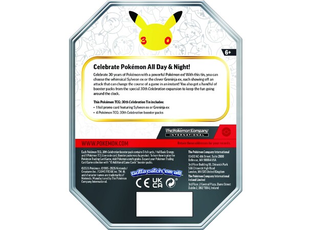 Pokemon 30th Celebration Tin Box #2 Greninja ex 