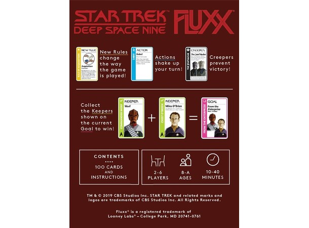Fluxx Star Trek Deep Space Nine Kortspill 