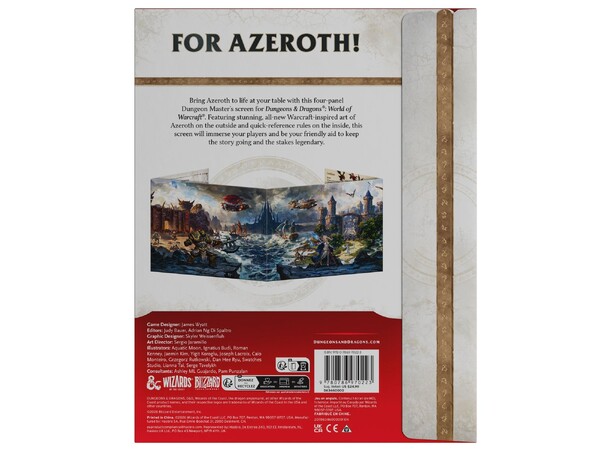 D&D World of Warcraft DM Screen Dungeons & Dragons 