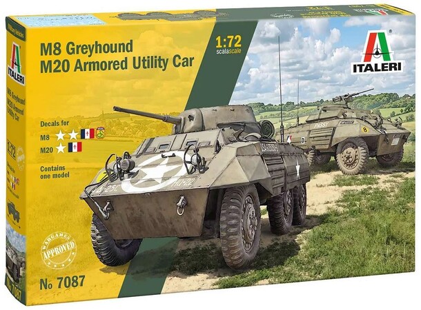 M8 Greyhound / M20 Armored Card Italeri 1:72 Byggesett 