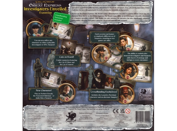 Horror Orient Express Investigators Exp Expansion Horror on the Orient Express 
