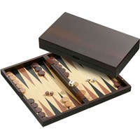 Backgammon Komplett i tre 39 cm Kommer i flott treeske m/ trebrikker