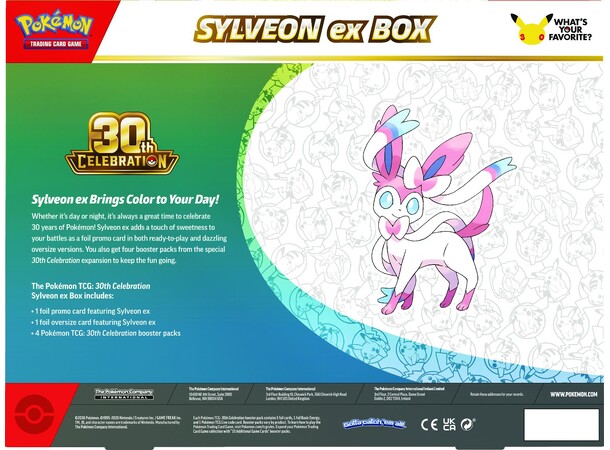 Pokemon 30th Celebration Sylveon ex Box 