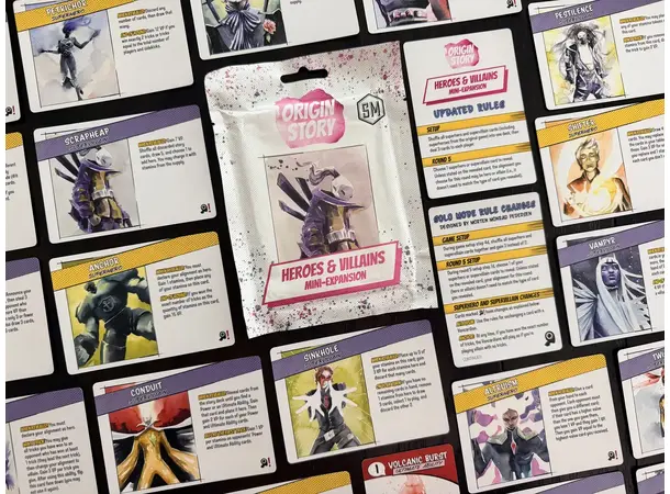 Origin Story Heroes & Villains Expansion Utvidelse til Origin Story 