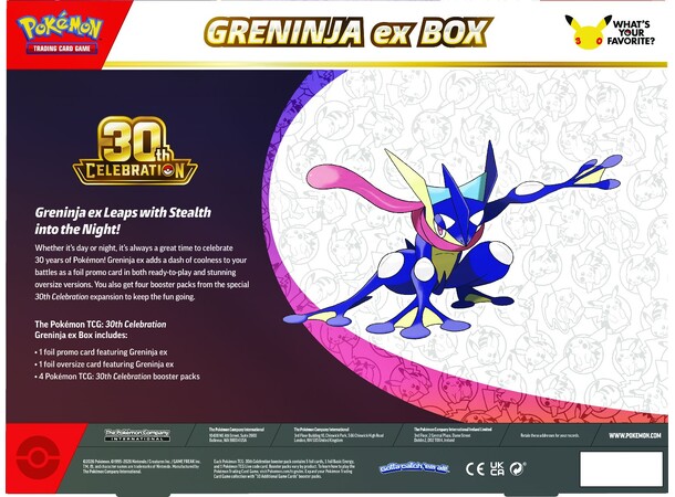 Pokemon 30th Celebration Greninja ex Box 