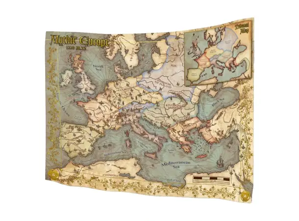 Ars Magica RPG Mythic Europe Fabric Map 