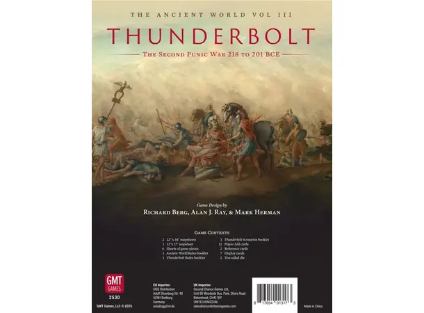 Thunderbolt Brettspill The Second Punic War 218-201 BCE 