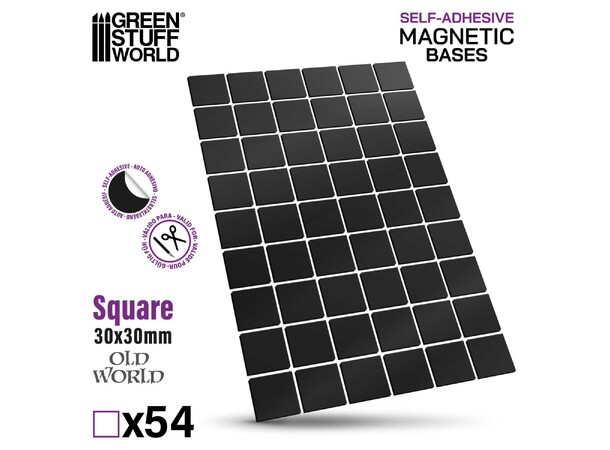 Magnetic Bases - 30x30mm (54 stk) Green Stuff World 