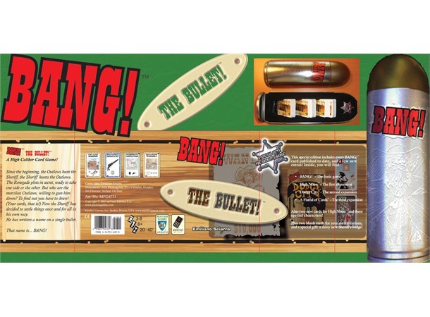 Bang! The Bullet Special Ed Kortspill Hovedspill + 3 utvidelser + ekstra kort 