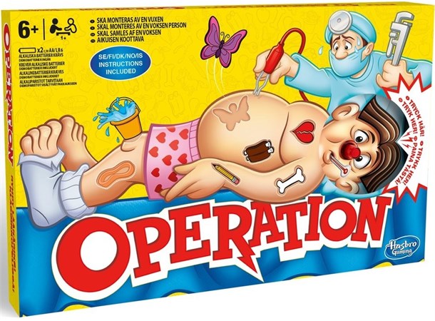 Operation Brettspill Spillet der du må være stø på hånden!