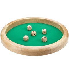 Dice Tray Terning Kaste Brett 40cm m/5 terninger