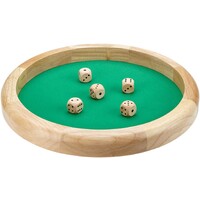 Dice Tray Tärningskastbräda 40cm Med 5 tärningar