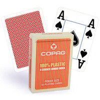 Copag Kortlek Pokersize Röd 100% plast Förvara Tall 52 kort