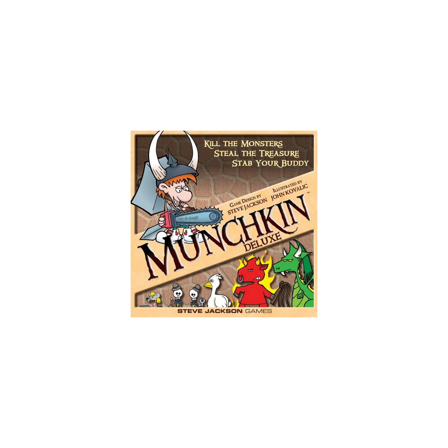 Munchkin Deluxe Startpakke Brettspill Spesialutgave av kortspillet med brett++