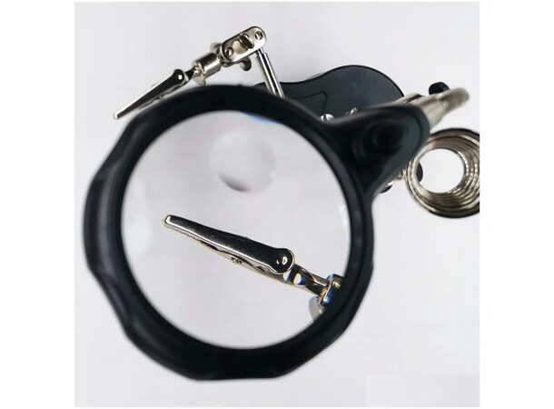 Förstoringsglas med lampa och hållare Oumbärligt hjälpmedel för detaljarbete 