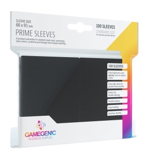 Sleeves Prime Svart x100 stk 66x91 Gamegenic Kortbeskytter/DeckProtect 