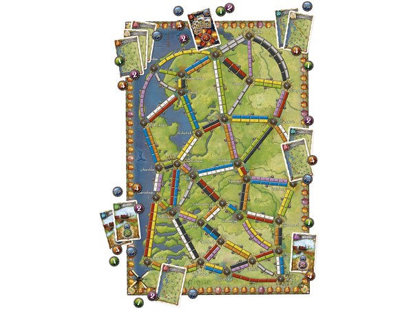 Ticket to Ride Map Coll 4 Nederland Map Collection 4 - Utvidelse