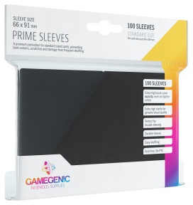 Sleeves Prime Svart x100 stk 66x91 Gamegenic Kortbeskytter/DeckProtect
