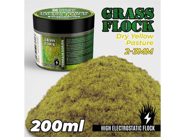 Static Grass Dry Yellow 2-3mm 200ml Green Stuff World