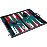 Backgammon Komplett 45 cm Tournament Slitesterkt Polstret Vinyl