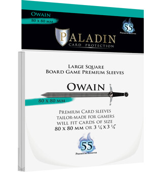 Brettspill Kortbeskyttere 55 stk 80x80 Paladin Owain Large Square