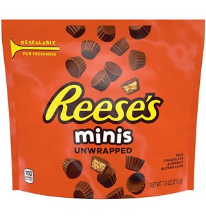 Reeses Peanut Butter Cups Minis 215g Stor pose med deilige peanøtt-sjokolader 