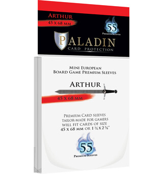 Brettspill Kortbeskyttere 55 stk 45x68mm Paladin Arthur Mini European