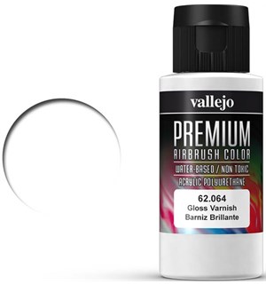 Vallejo Premium Varnish Gloss 60ml Premium Airbrush Color - Klarlakk 