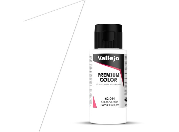 Vallejo Premium Varnish Gloss 60ml Premium Airbrush Color - Klarlakk 