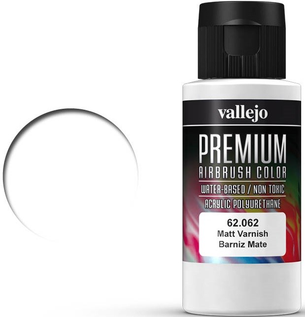 Vallejo Premium Varnish Matt 60ml Premium Airbrush Color Klarlakk