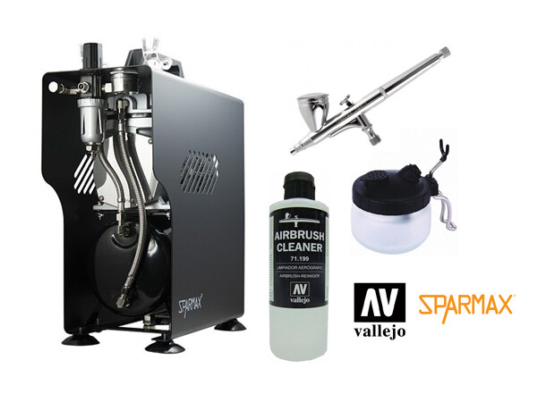 Airbrush Startpaket HOBBY - Komplett Allt du behöver för att komma igång 