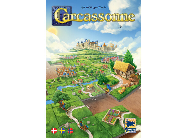 Carcassonne Brädspel - Svensk Grundspelet  m/ Elven & Biskopen Exp. 