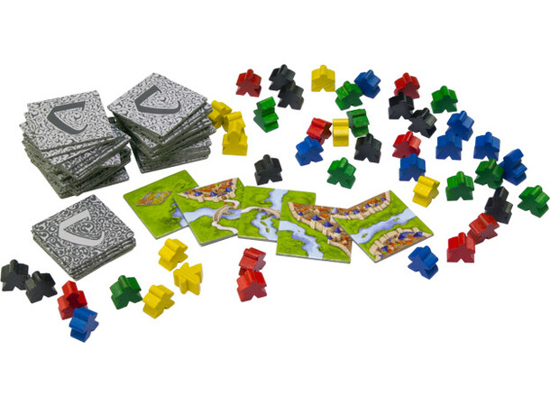 Carcassonne Brädspel - Svensk Grundspelet  m/ Elven & Biskopen Exp. 