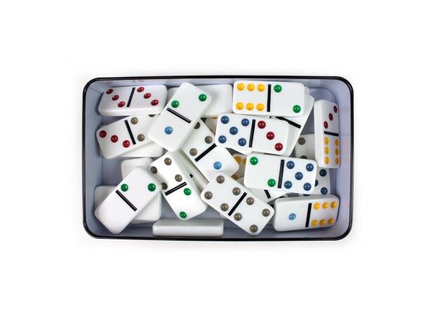 Domino Dobbel 6 metallboks Brettspill 