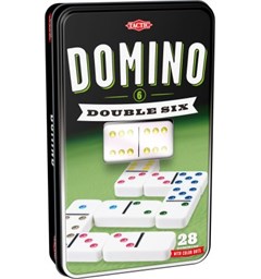 Domino Dobbel 6 metallboks Brettspill