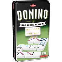 Domino Dubbel 6 Metallåda Brädspel 