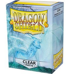 Sleeves Matte Clear x100 - 63x88 m/box Dragon Shield Kortbeskyttere med deckbox