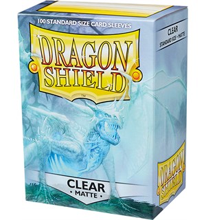 Sleeves Matte Clear x100 - 63x88 m/box Dragon Shield Kortbeskyttere med deckbox 