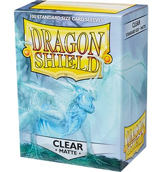 Sleeves Matte Clear x100 - 63x88 m/box Dragon Shield Kortbeskyttere med deckbox