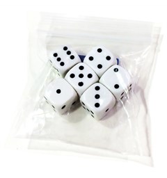 Terninger 12 mm 6 stk Kjempegode til Yatzy og Raffle etc