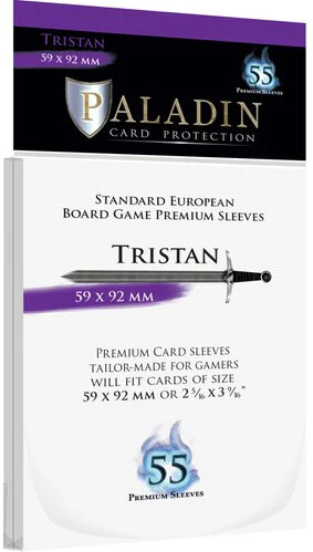 Brettspill Kortbeskyttere 55 stk 59x92 Paladin Tristan Standard European